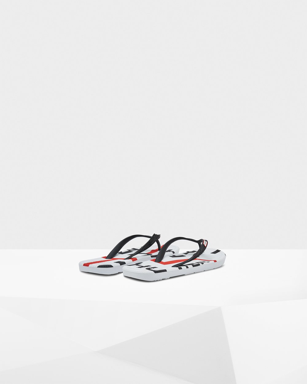 Hunter Flip Flops Svart - Dame Original Exploded Logo - Norge YWPFGU-948